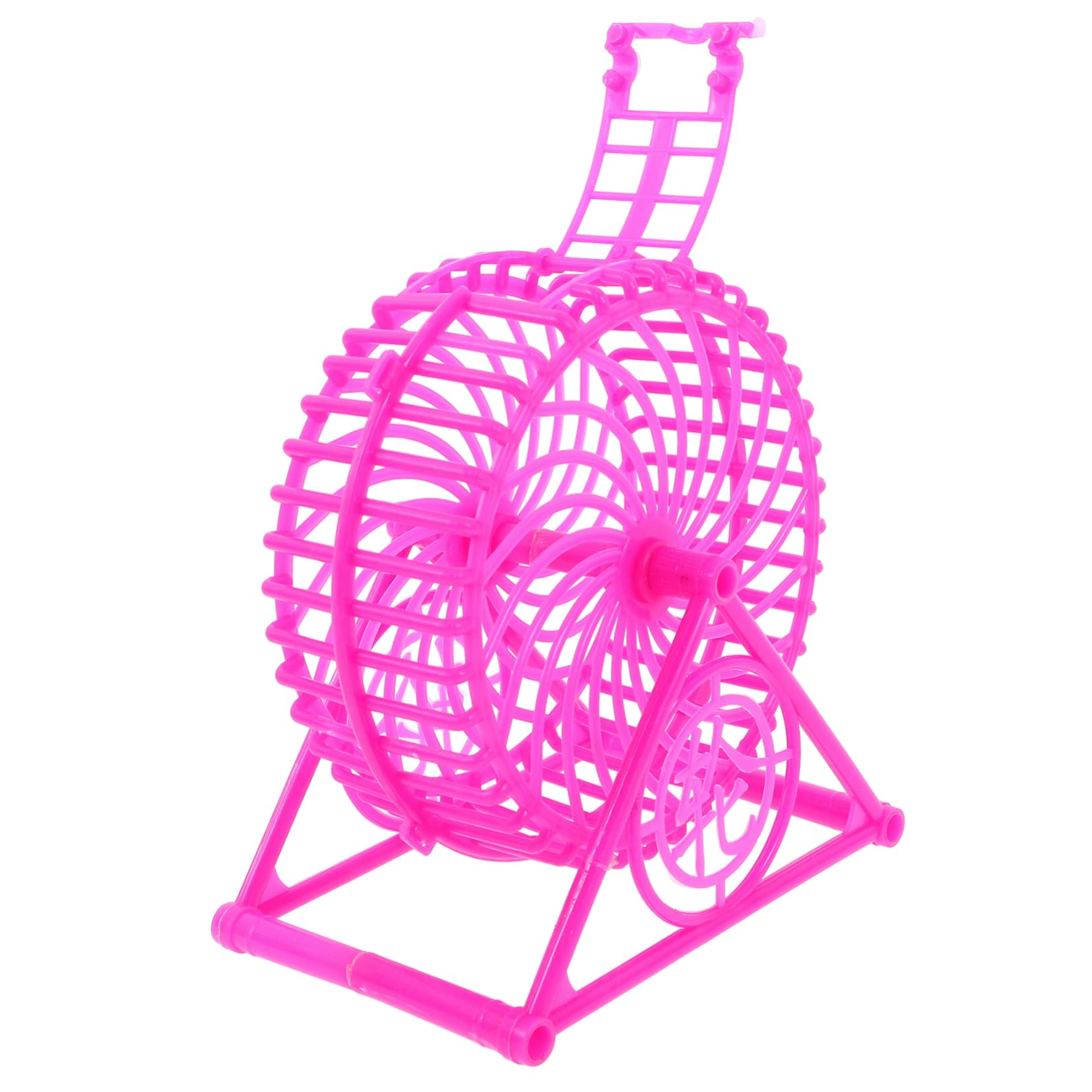 HOLIDYOYO Safety-First -Jamming Wheel Quiet Exercise for Small Pets Secure Stand Rosy Plastic for Hamsters