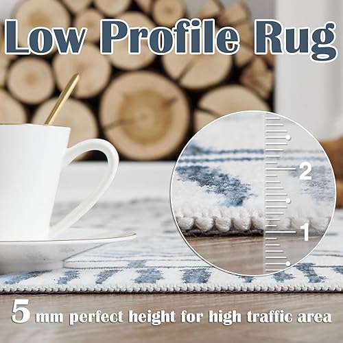 Miniatura 10 de jinchan Alfombra de pasillo de 3 x 8 pulgadas, color gris, moderna, alfombra suave para interiores, alfombra de interior con estampado geométrico,