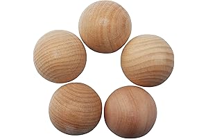 5PCS 2 Inch Smooth Unfinished Wooden Round Balls for Crafts, Decorations