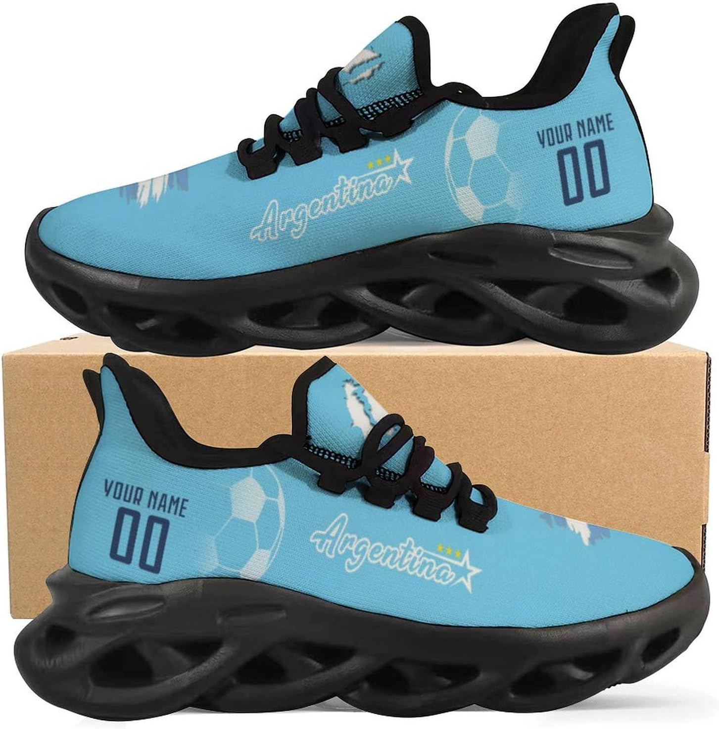 Custom Soccer National Flex Sneakers Personalized Name Number Athletic Gym Slip-on Breathable Shoes for Men Women Fans Gift