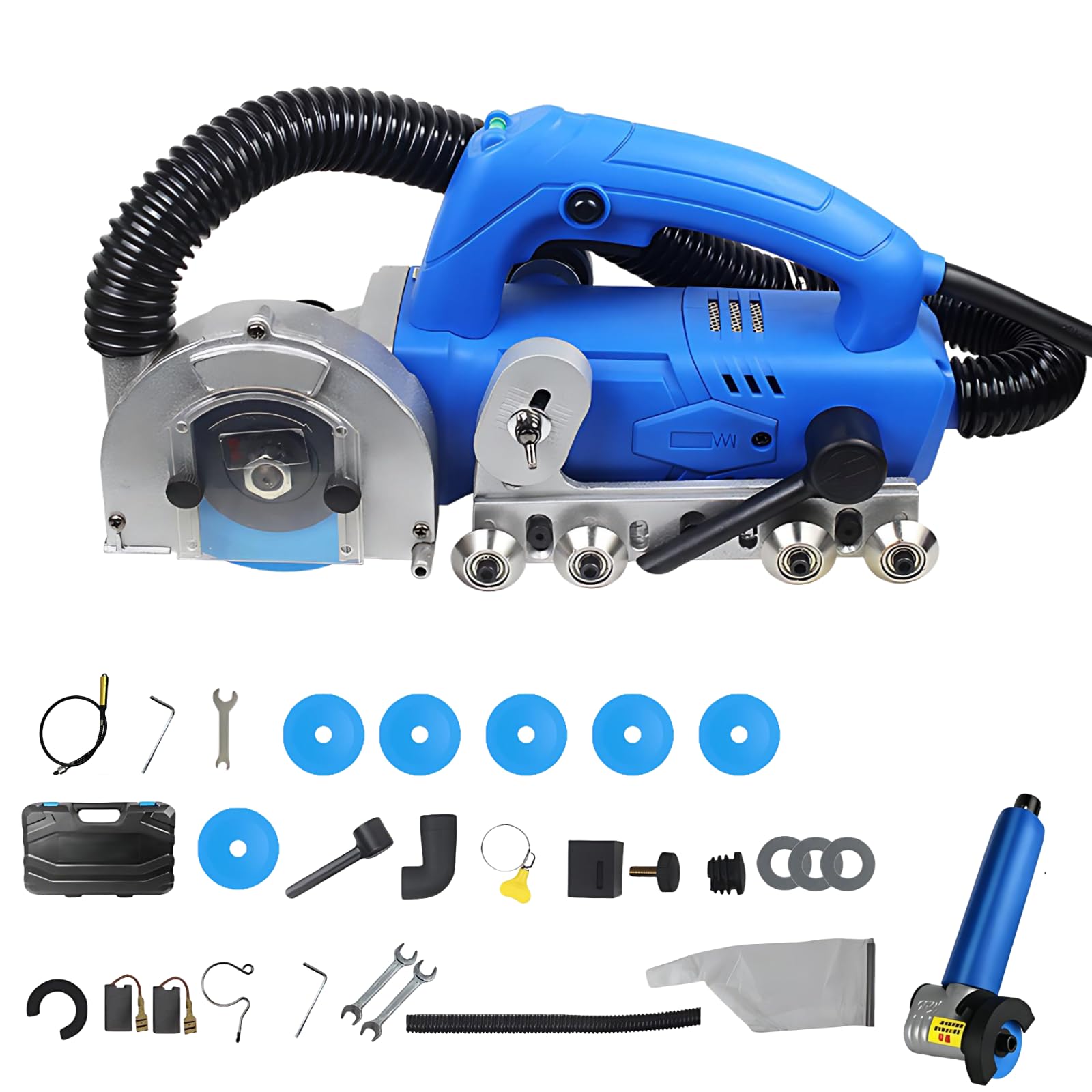 CIELOBLOEN Electric Tile Joint Cleaning Machine | 1200W Household Electric Tile Gaps Crevice Cleaning Machine Slotting Tool | Bubble Level | for Cleaning Old Cement Between Ceramic Tiles E
