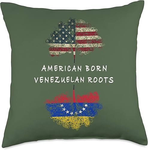 Miniatura 4 de Traditional culture Venezuela apparel American Born Venezuelan Roots Throw Pillow 16x16 Multicolor
