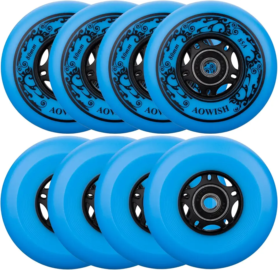 Rodas de hóquei em linha para ambientes externos Asfalto | Substituição de rodas de skate 85a | 68 mm, 72 mm, 76 mm, 80 mm Tamanhos | Preto, azul, vermelho | Fitness, Freeride, Slalom, Urban|
