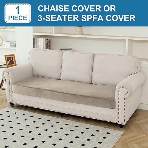 Vista 235 de Funda para Sofá de Terciopelo Elástico Funda de Cojín de Sofá 1 Pieza - Funda Elástica Lavable para Asiento o Respaldo, Fundas de Asiento para Sofás