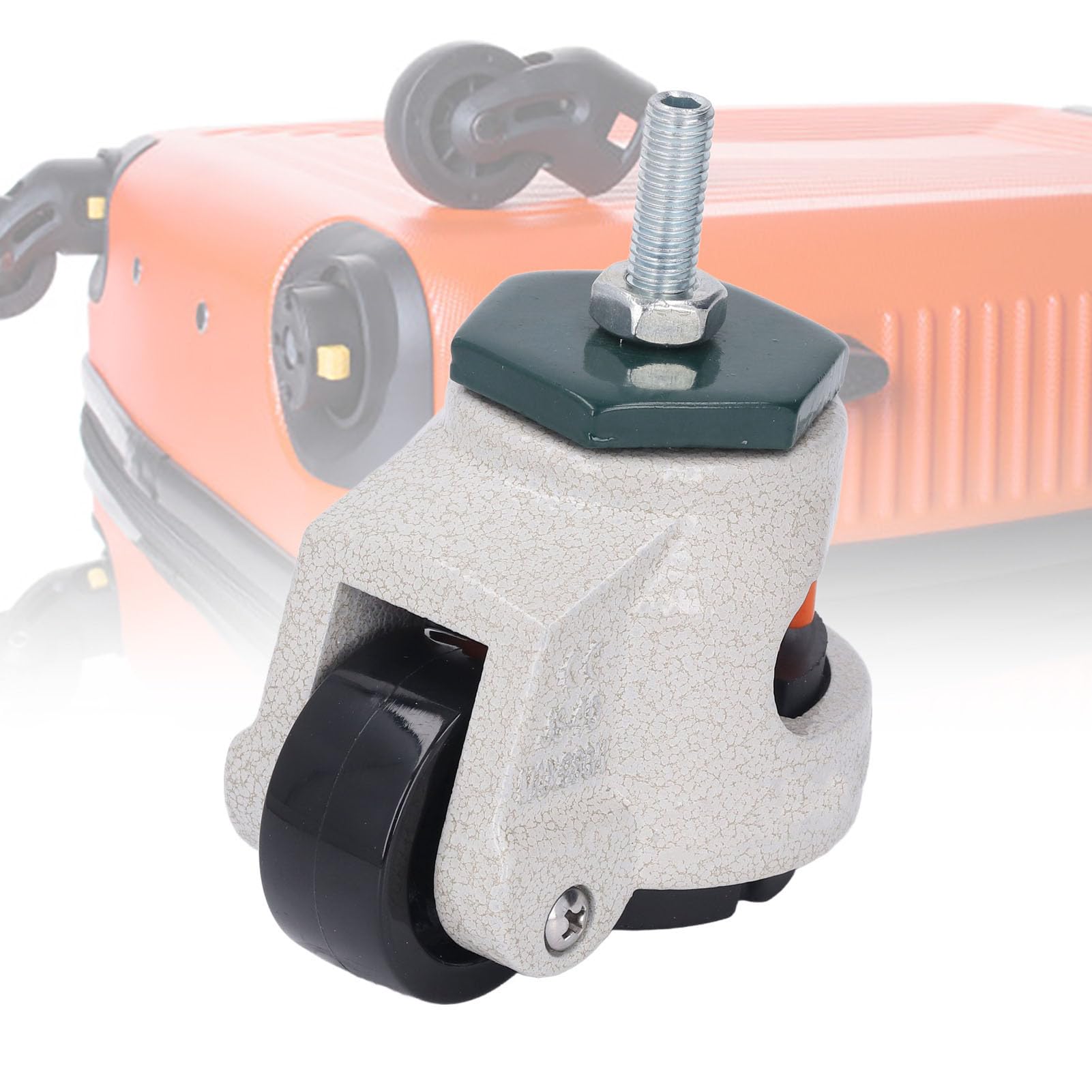 Denash Nivellierungsstamm Caster -Einstellbarhöhe -Nivellierungsmaschine Stamm Caster für Workbench, 40 Mm Außendurchmesser M8 Gewindestab Gummi Basis