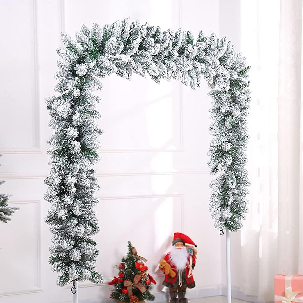 Christmas Fireplace Garland Flocked Fir Christmas Garland Christmas Decorations for Xmas Tree Stairs Fireplaces Wall Door