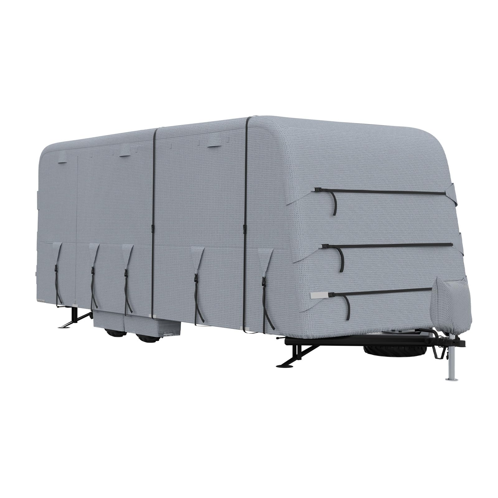 Heavy-Duty Caravan Cover with 4-Layer Technology Waterproof, Breathable, UV-Resistant & Windproof Straps for Motorhomes (18-30+ ft Sizes) — view 8