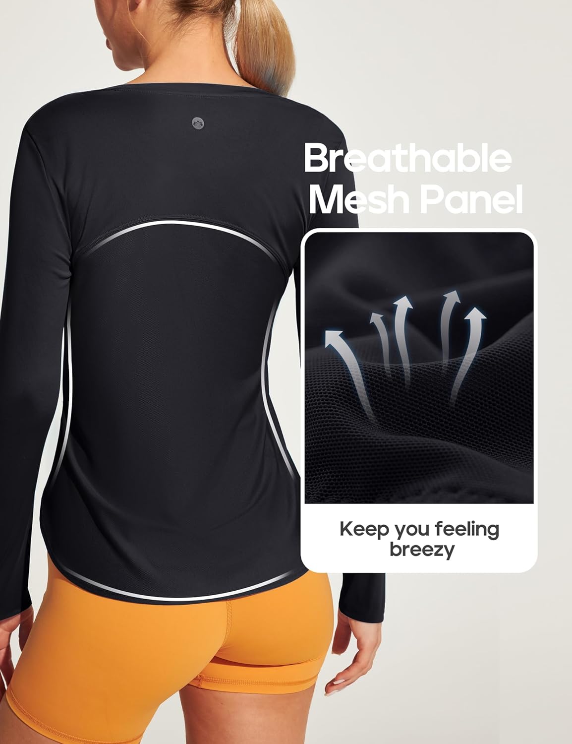 Heathyoga Long Sleeve Workout Tops for Women Sun Shirt UPF 50+ SPF UV Protection Hiking Swim Shirts for Woman Rash Guard - Image 3