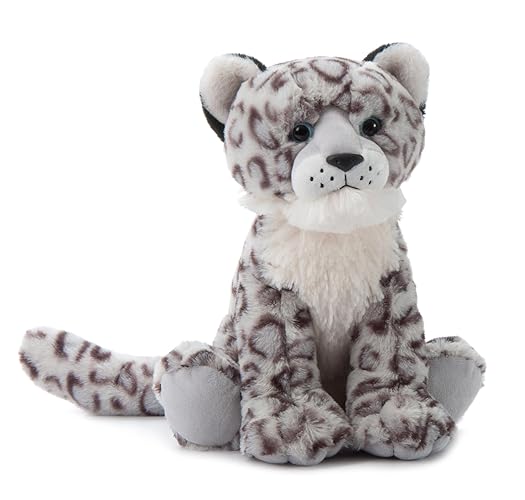 The Petting Zoo Snow Leopard Stuffed Animal, Gifts for Kids, Wild Onez Zoo Animals, Snow Leopard Plush Toy 12 inches