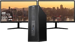 HP Business Desktop Computer PC Bundle with Dual 20" Inch HD+ Screen(HDMI), Intel Quad Core i5 6500 Processor 3.20 GHz, 16GB DDR4 RAM, 512GB SSD, KB, Mouse, USB WiFi, Windows 10 Pro 64-bit(Renewed)