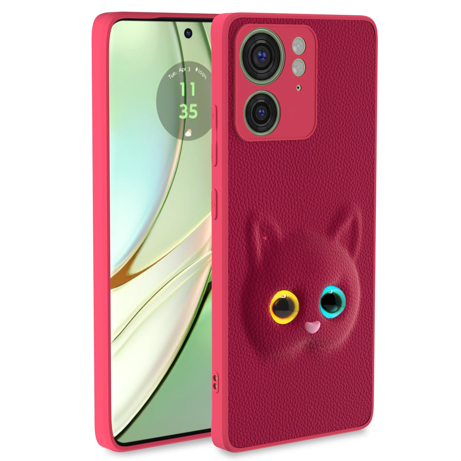 Pikkme Moto Edge 40 Back Cover for Girls | Cute Cat Leather Finish | Soft TPU | Case for Moto Edge 40 (Pink) (B0CHW9Z7MB) Amazon Price History, Amazon Price Tracker