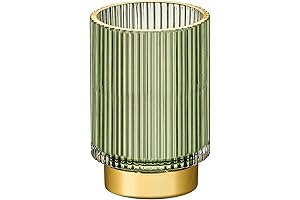 Multipurpose Vintage Glass Brush Cup: The Modern Makeup Brush Organizer