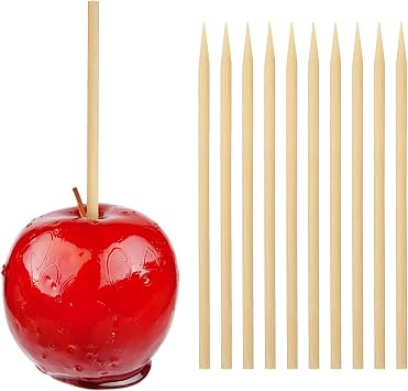 HANSGO 100PCS Wooden Candy Apple Sticks, 5 mm 7 inch Caramel Apple Sticks