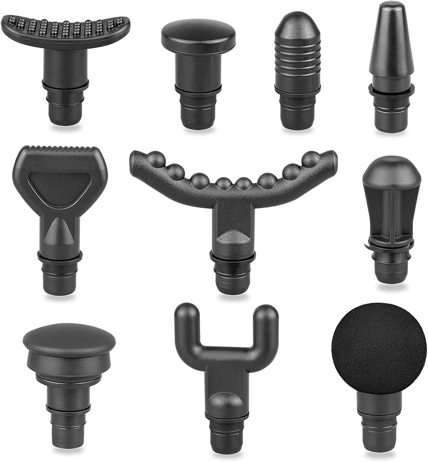 KALAWW Massage Gun Heads for Massage Gun, 10 Different Muscle Massager Heads with Carrying Case,Massage Gun Head Outer Diameter is 18.5mm (0.73 inch)