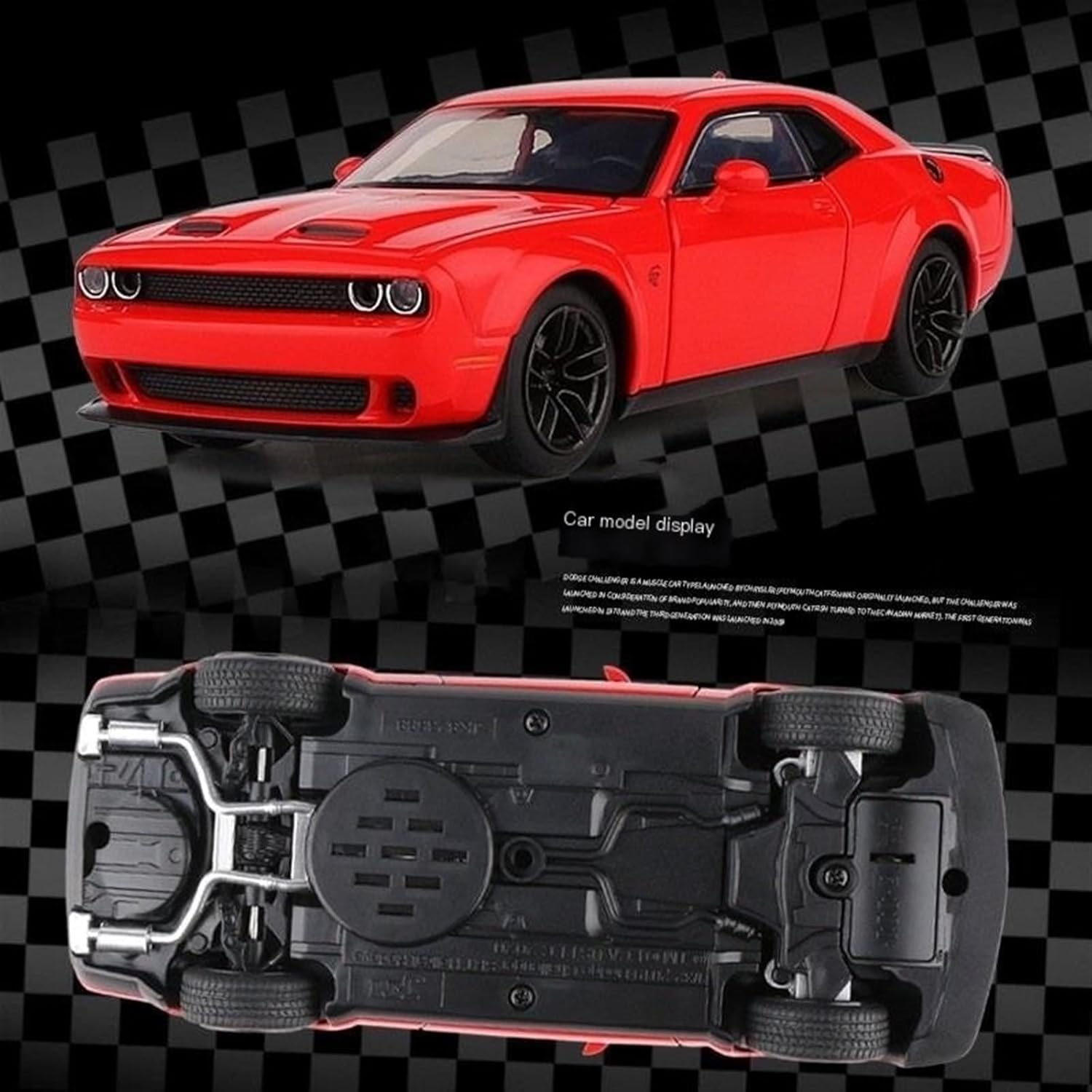 1:32 Alloy Car Model - Black Glitter Color Box Package(Red)