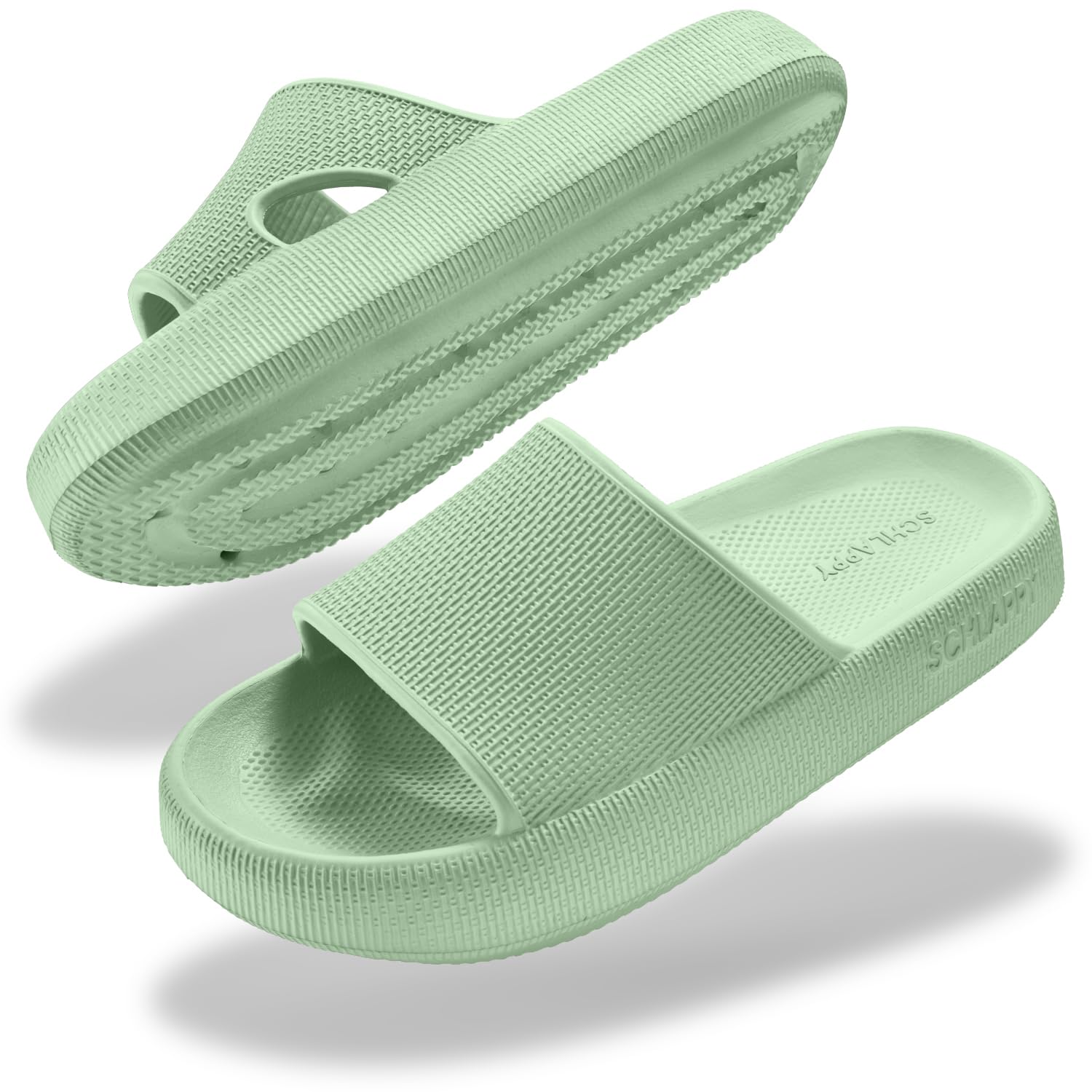 SCHLAPPY™ Original Badeschuhe für Damen&Herren, Badelatschen&Wolkenschuhe 100% Plastikfrei, Wasserfest&rutschfest (Mint, EU Schuhgrößensystem, Erwachsene, Numerisch (von/bis), M, 44, 45)