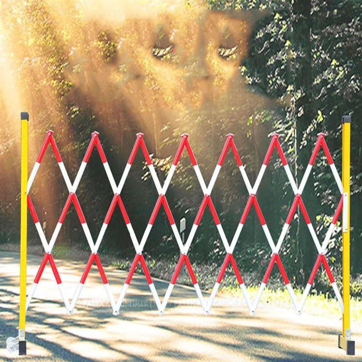 Barricata espandibile Le barriere retrattili (con rotelle) assicurano che tutte le aree pericolose o vietate siano transennate Recinzione stradale retrattile (Color : Rosso, Size : 1.2 * 4m)
