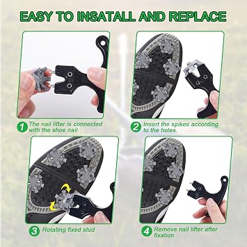31 Pcs Golf Shoe Spikes Replacements Set Includes 30 Shoe Cleats Replacement & 1 Black Cleats Spanner Suitable for Use on Lawns or Golf Courses