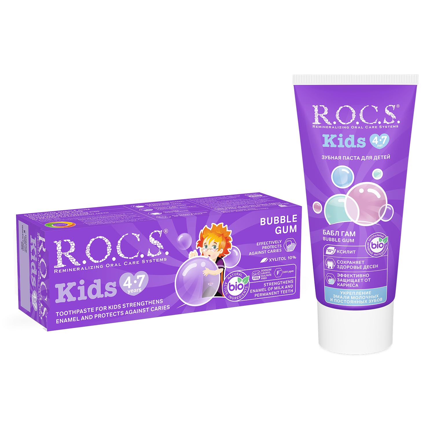R.O.C.S. toothpaste Kids Bubble Gum (4-7)
