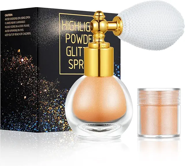 Glitzer Spray für Gesicht und Körper - Glitzer Haarspray Make-up für Weihnachten und Partys