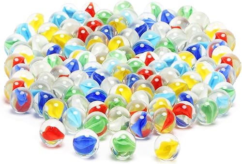 60 unidades de canicas de vidrio, canicas a granel para juegos de mármol, rellenos de jarrones, bricolaje y decoración del hogar