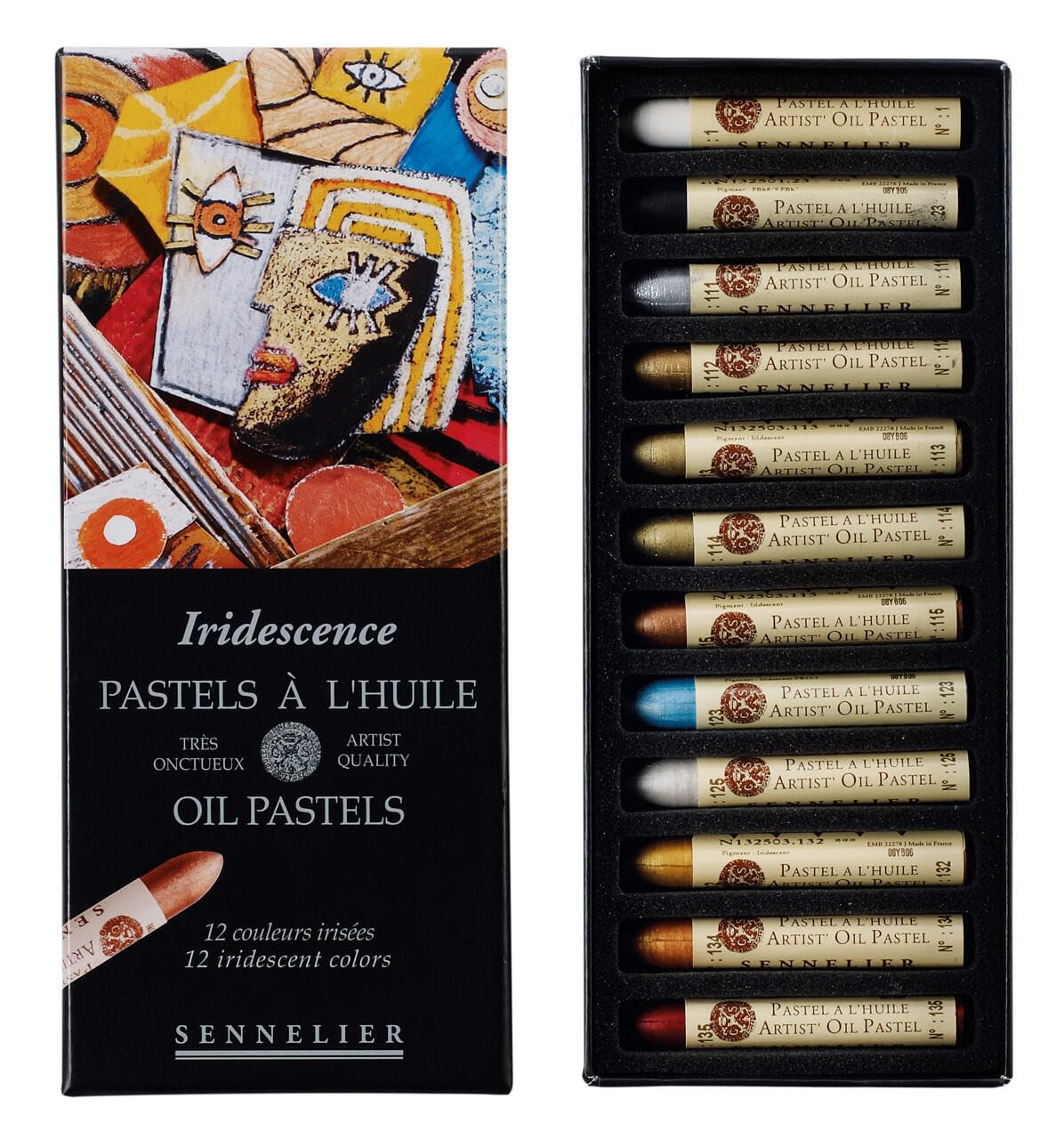 Sennelier Artists Oil Pastels - Set of 12 x Iridescent