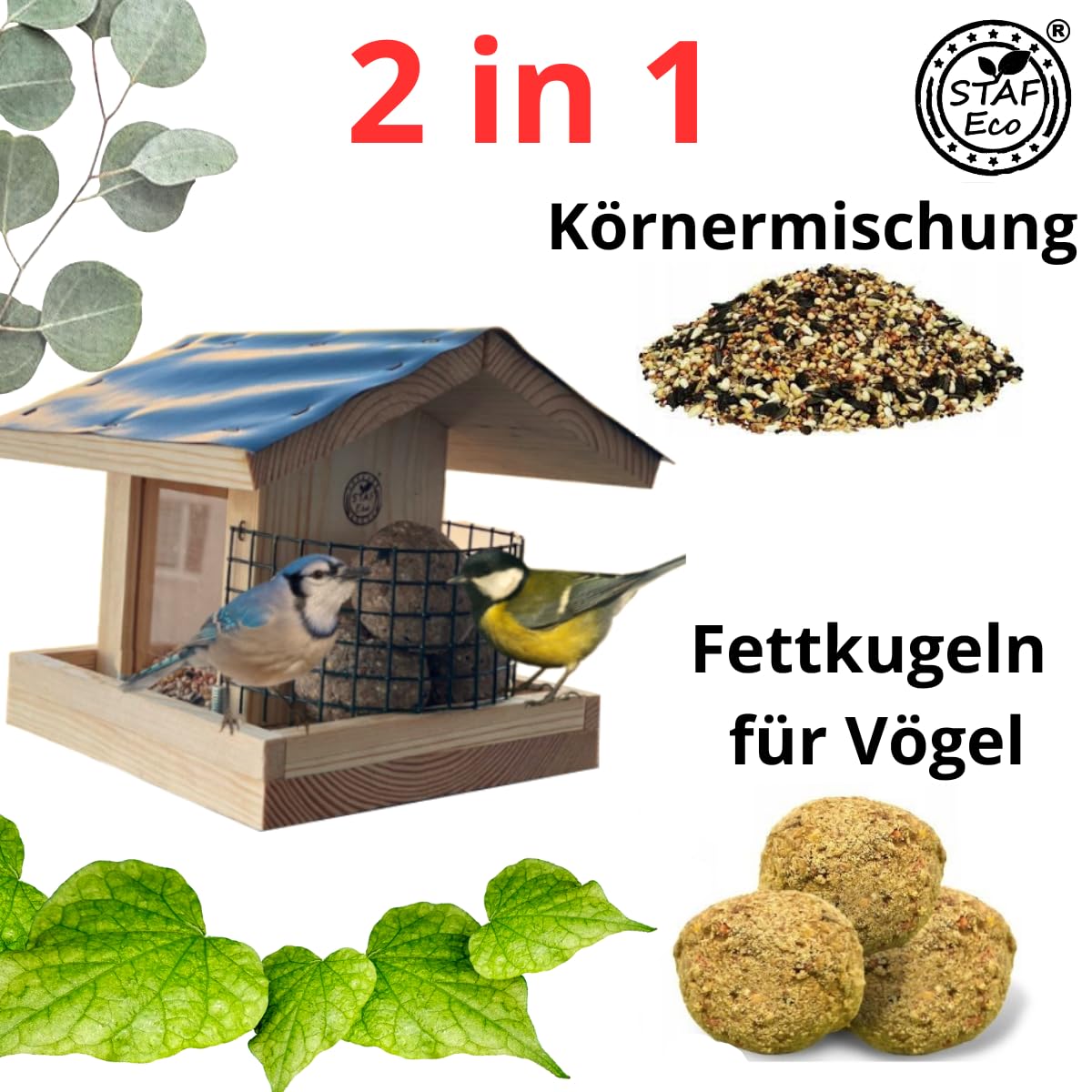 Comedero Para Pájaros, Para Jardín, Balcón, Casa Para Pájaros, image size:1200x1200