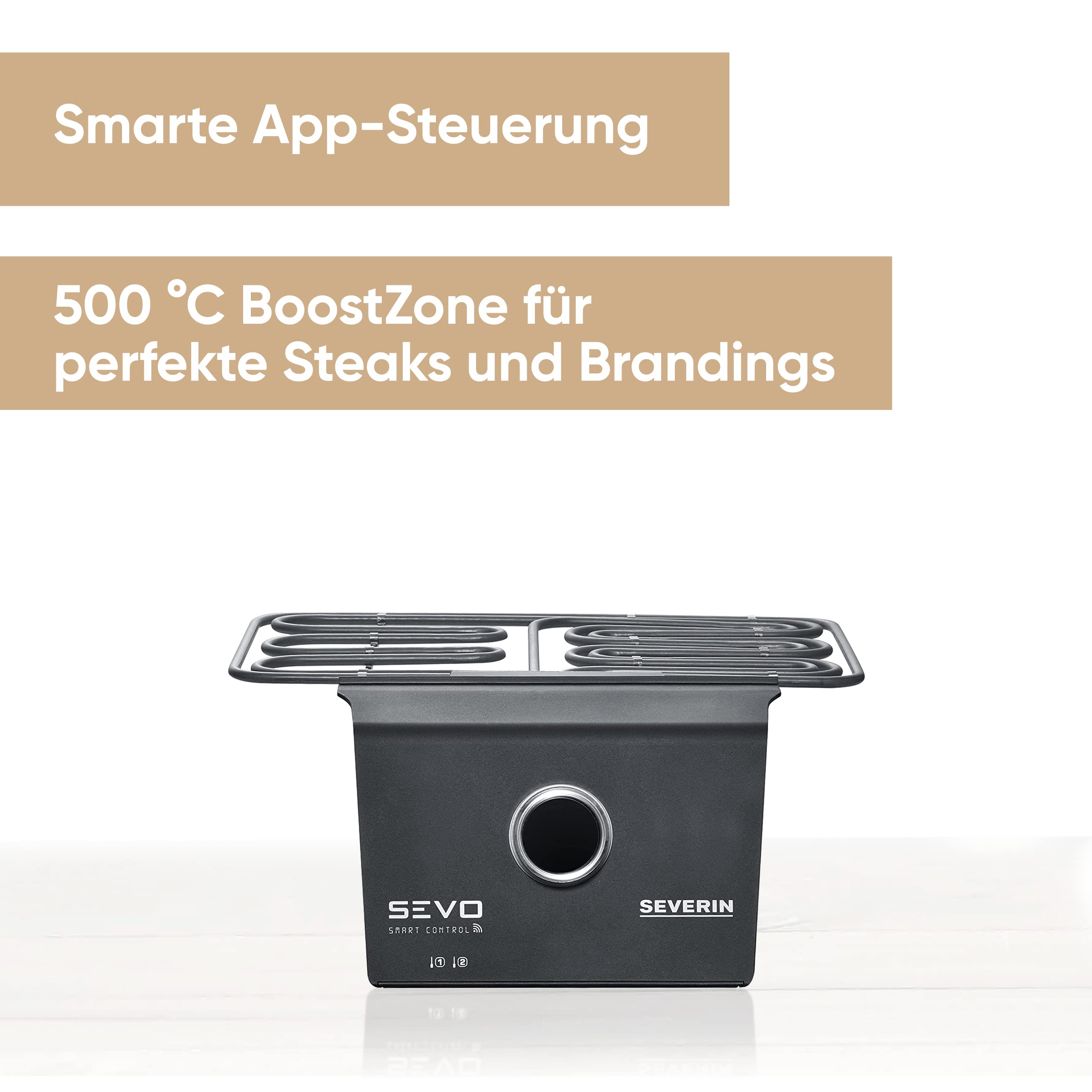 SEVERIN SEVO SMART CONTROL Upgrade Kit do grilla elektrycznego SEVO, inteligentny moduł grilla ze sterowaniem za pomocą aplikacji i wyświetlaczem OLED, na balkon, grill z opcją powolnego gotowania,