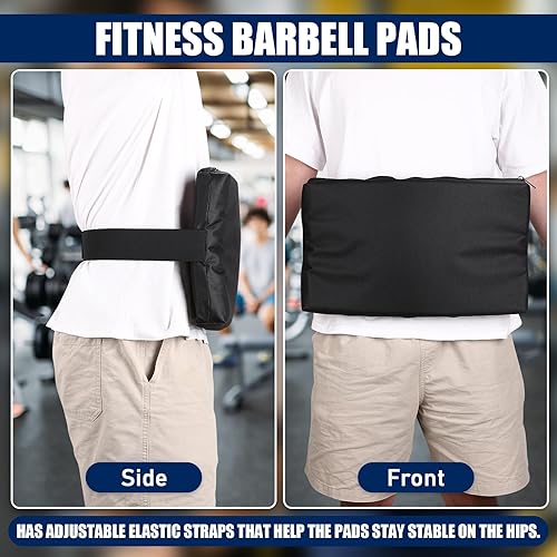 Miniatura 5 de TOBWOLF Almohadilla cuadrada de empuje de cadera, almohadilla gruesa de alta densidad para ejercicios de glúteos, almohadilla protectora de espuma