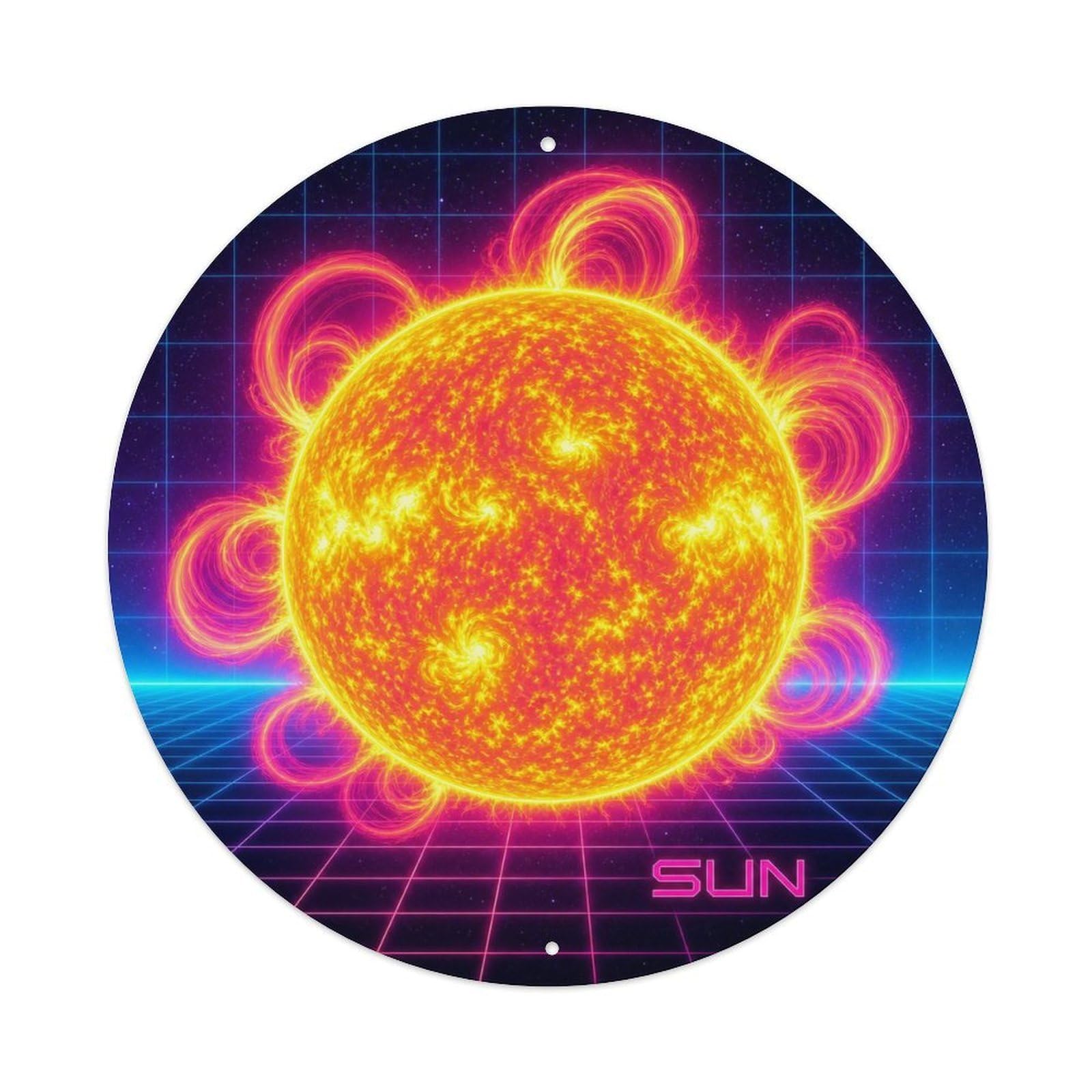 Starry Sky Sun Solar Astronomy Celestial Space Age Metal Tin Sign