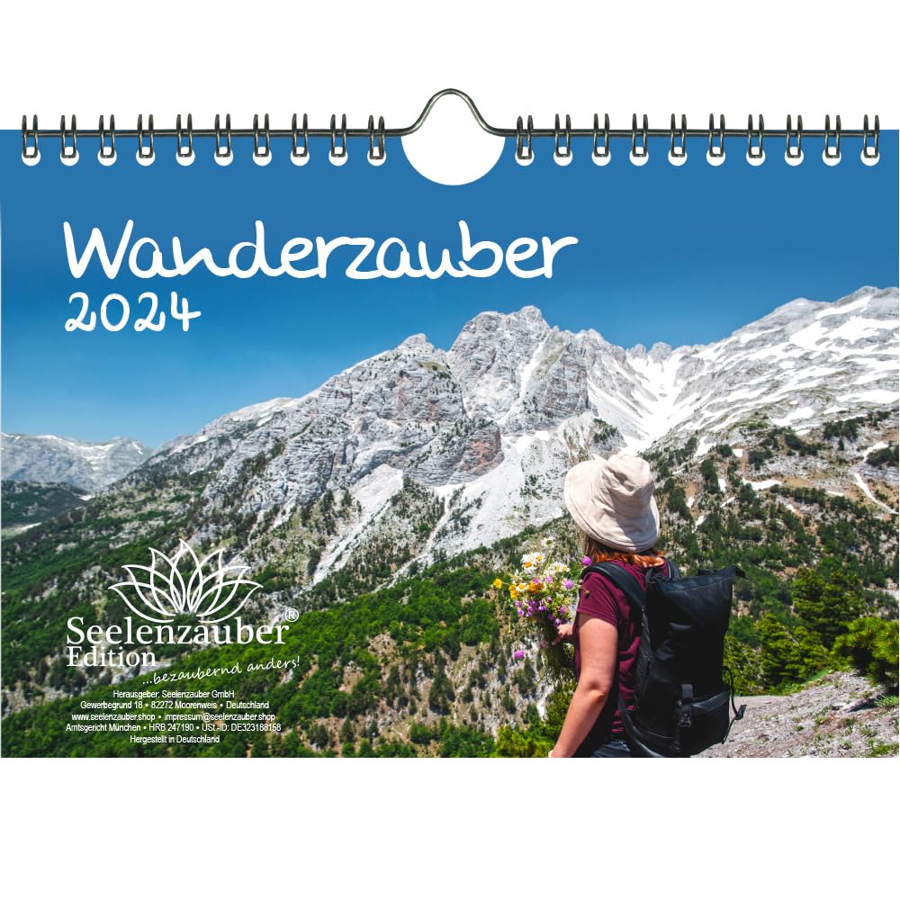 Wanderzauber DIN A5 Wall Calendar for 2024 Mountains and Hiking Seelenzauber