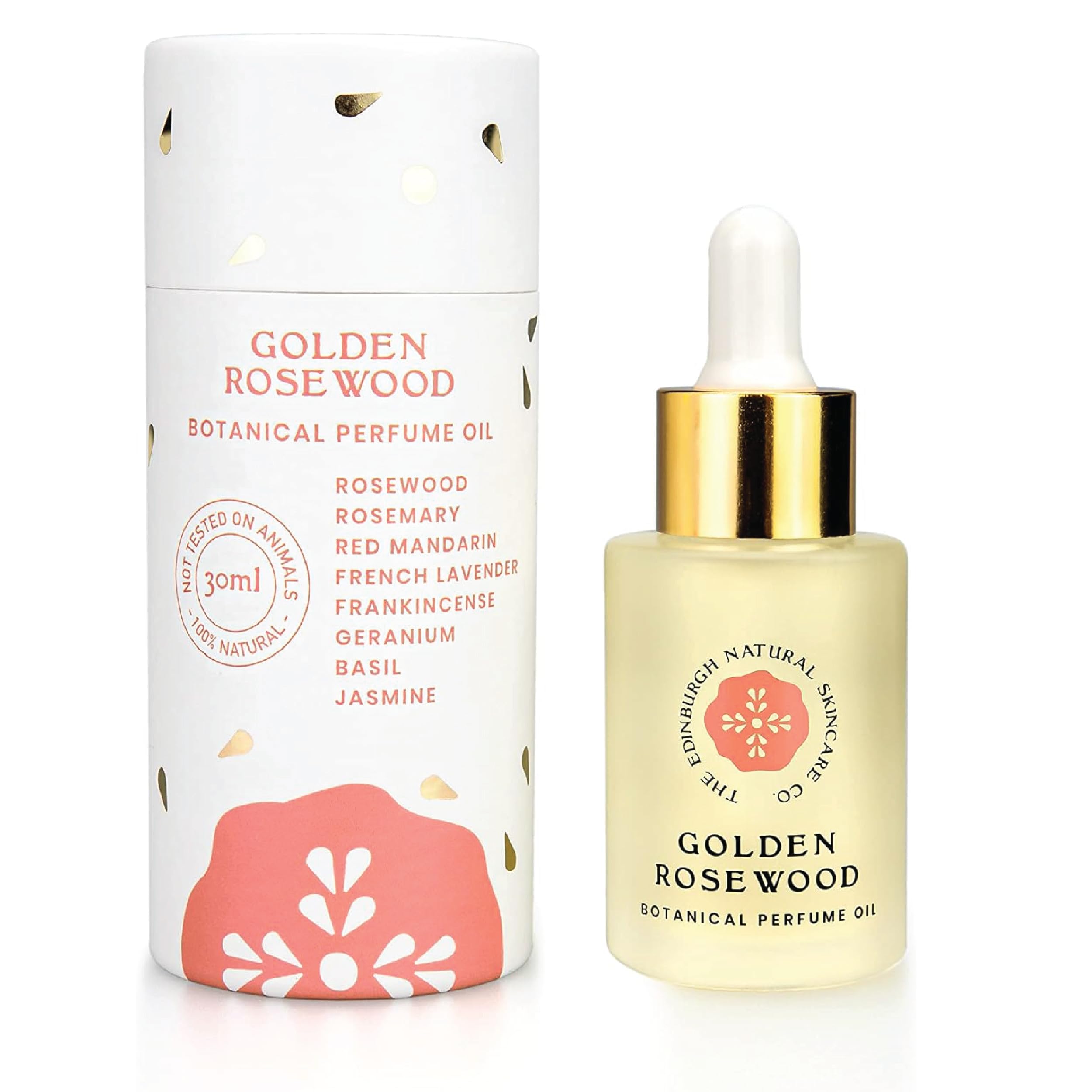 Amber Oud Botanical Perfume Oil | Alcohol-Free | | Blend Of Essential Oils And Natural Base Oils | Calming and Healing | Moisturising Properties | Golden Rosewood Scent