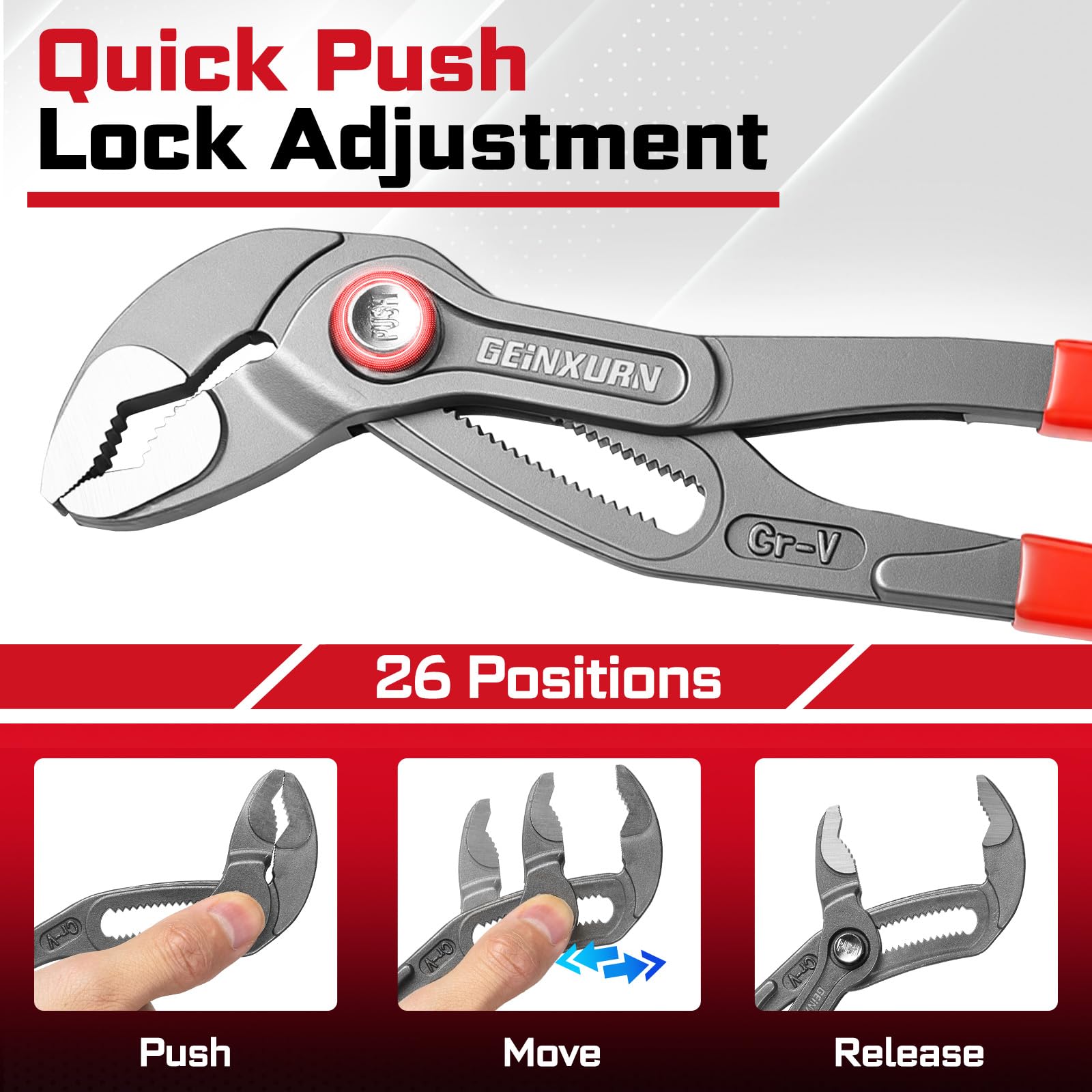 GEINXURN Pliers Set - Plumbing & Pipe Repair -5