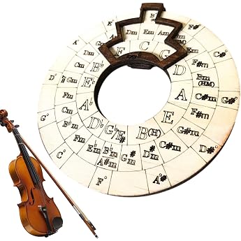 Circles Of Fifths Melody Tool Round Melody Chord Tool Wooden Wheel and Musical Learning Tool Chord Wheel for Songwriters Teachers and Musicians |
