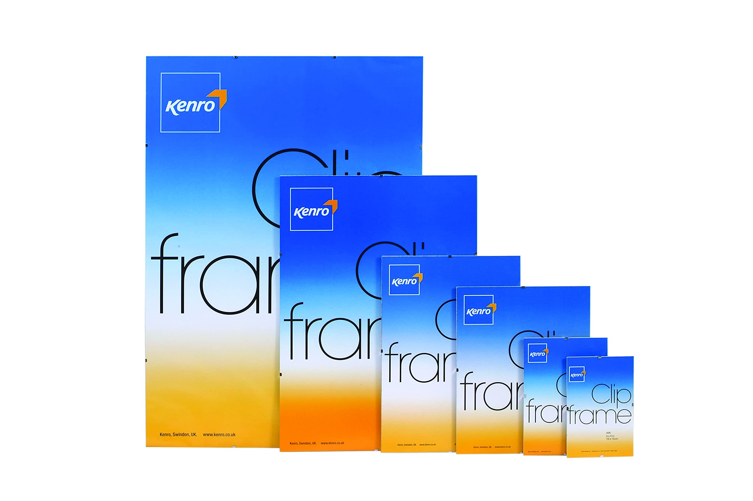 Kenro Box of 3 Clip Frame 8x6 / 15x20cm with Glass Front for Posters Certificates - Image 3
