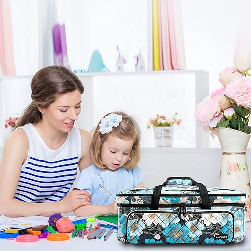 Miniatura 6 de AMOIGEE Estuche de transporte para Cricut Maker 3, Maker 4, Explore Air 2, Explore 3, Explore 4, bolsa de transporte de doble capa con cubierta