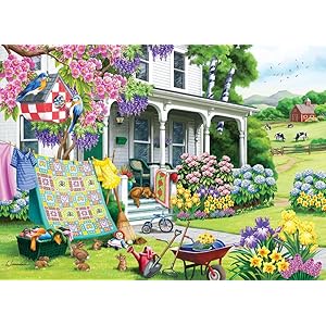 Cobble Hill 500 Piece Puzzle – Spring Cleaning – Sample Poster Included