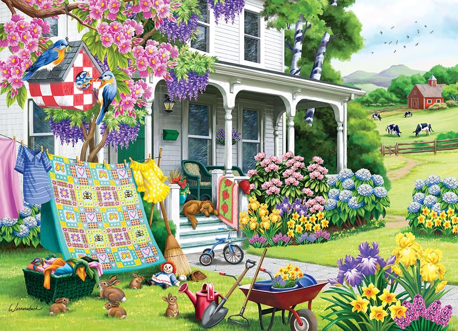 Cobble Hill 500 Piece Puzzle – Spring Cleaning – Sample Poster Included