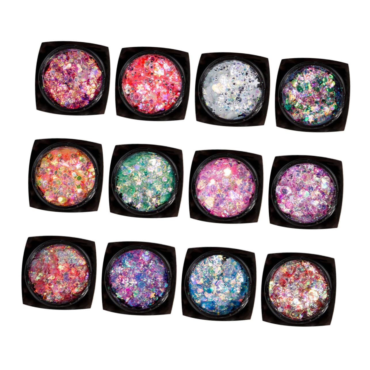 POPETPOP Set Da 2 Pezzi vistoso gel di paillettes per il corpo trucco arredamento del corpo bglossy gel per il corpo glitterato gel di paillettes per il viso gel per il corpo con paillettes