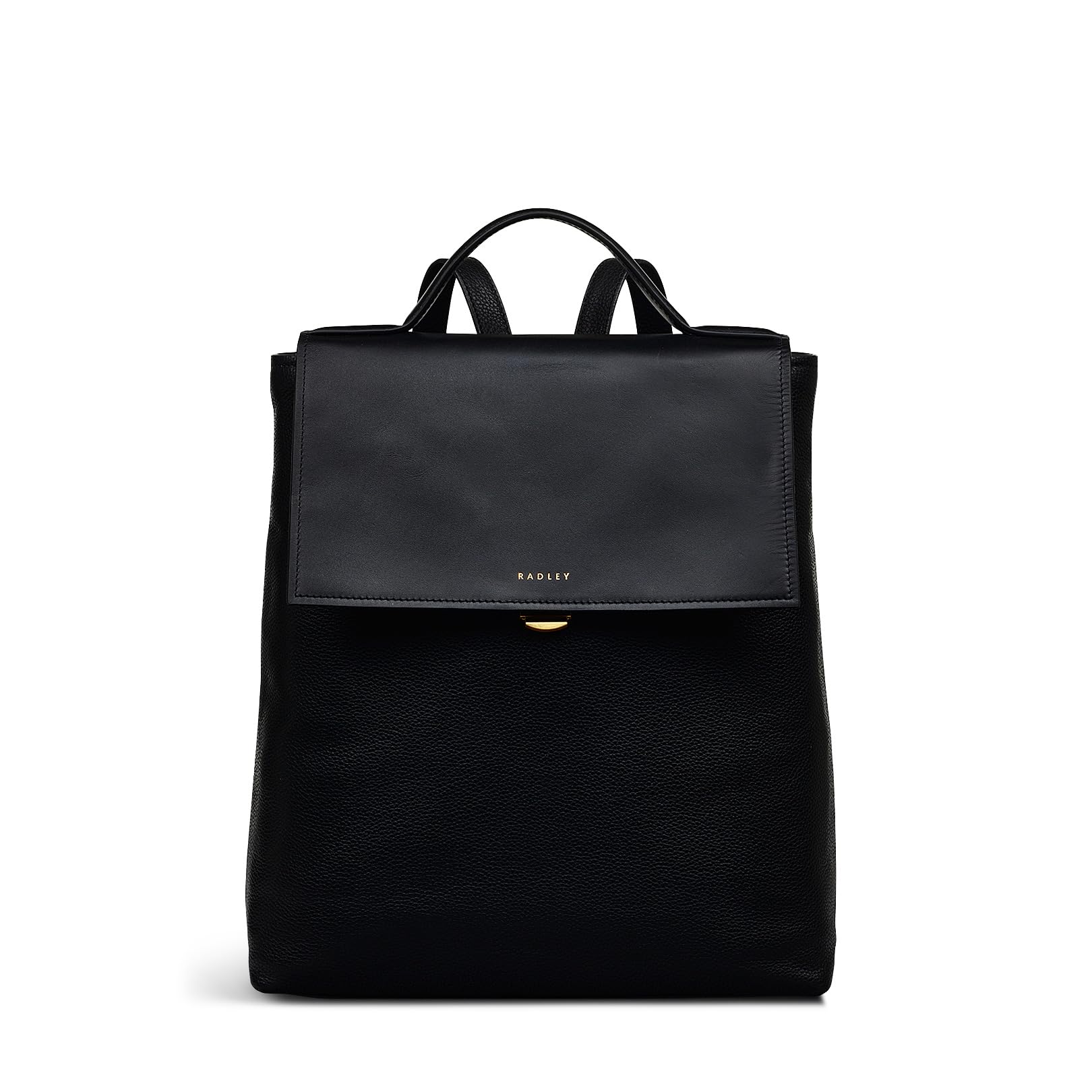 RADLEY London Holmes Avenue Women's Leather Medium Flapover Backpack, Black