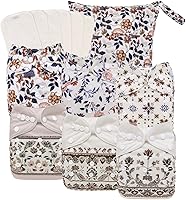 babygoal Boho Cloth Diapers Pack of 13: Reusable Washable Pocket Nappies, Bamboo Inserts + Wet Bag, One Size 8-33lbs Leakproof