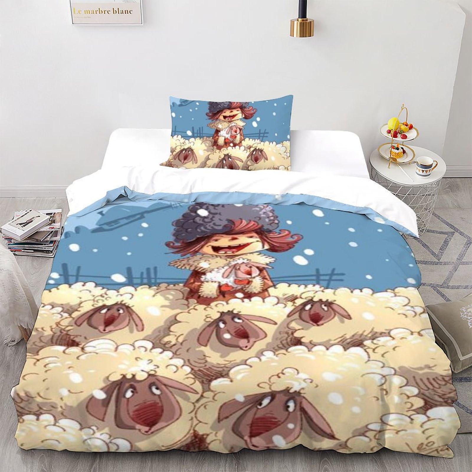 Housse de couette fermeture éclair pour lit enfant 135x200