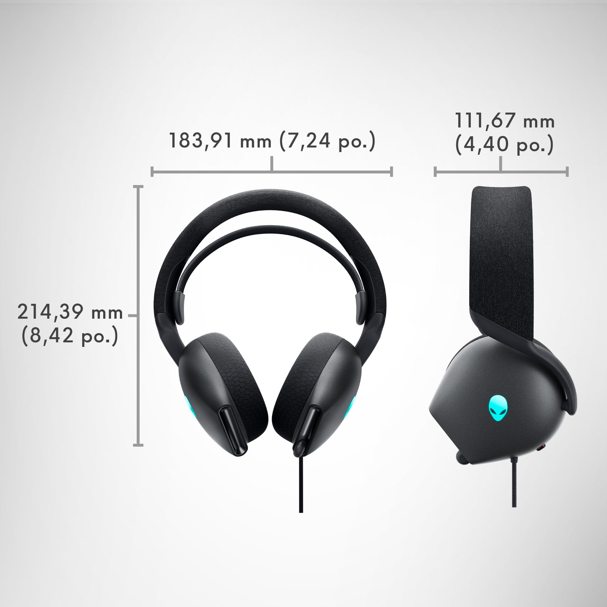 Casque Gaming Filaire Alienware - AW520H - Dark Side of the Moon (Noir)