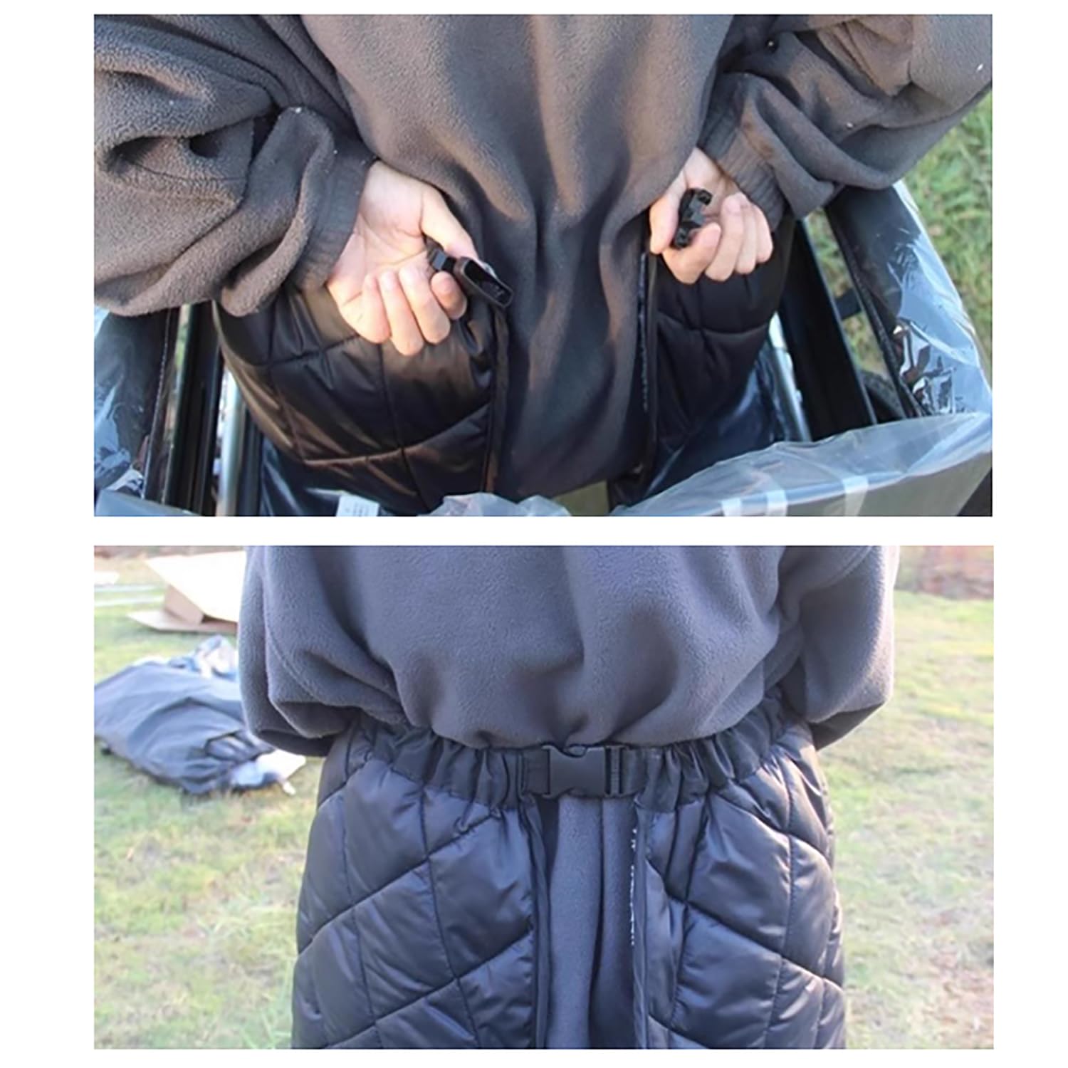 Manta de Invierno para Silla de Ruedas para Uso en Exteriores, Manta térmica Resistente al Viento para la Parte Inferior del Cuerpo y Las piernas, Funda de Delantal con