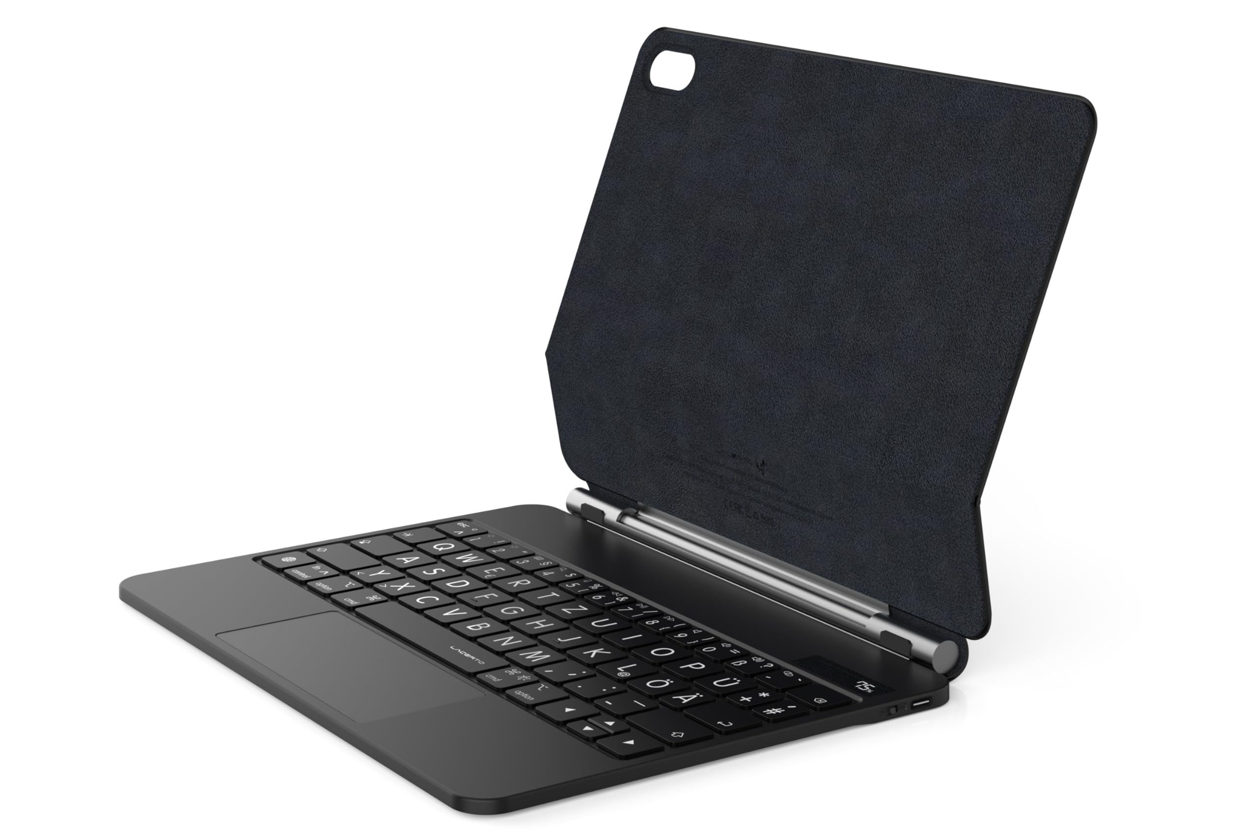 Deutsche Tastatur für iPad 10,9 2022-10. Gen (A2696/A2777/A2757) mit großen beleuchteten Buchstaben, für Senioren, Kinder & Sehbehinderte, Multi-Touch Trackpad | SCHWARZ | MAGIO-DG823