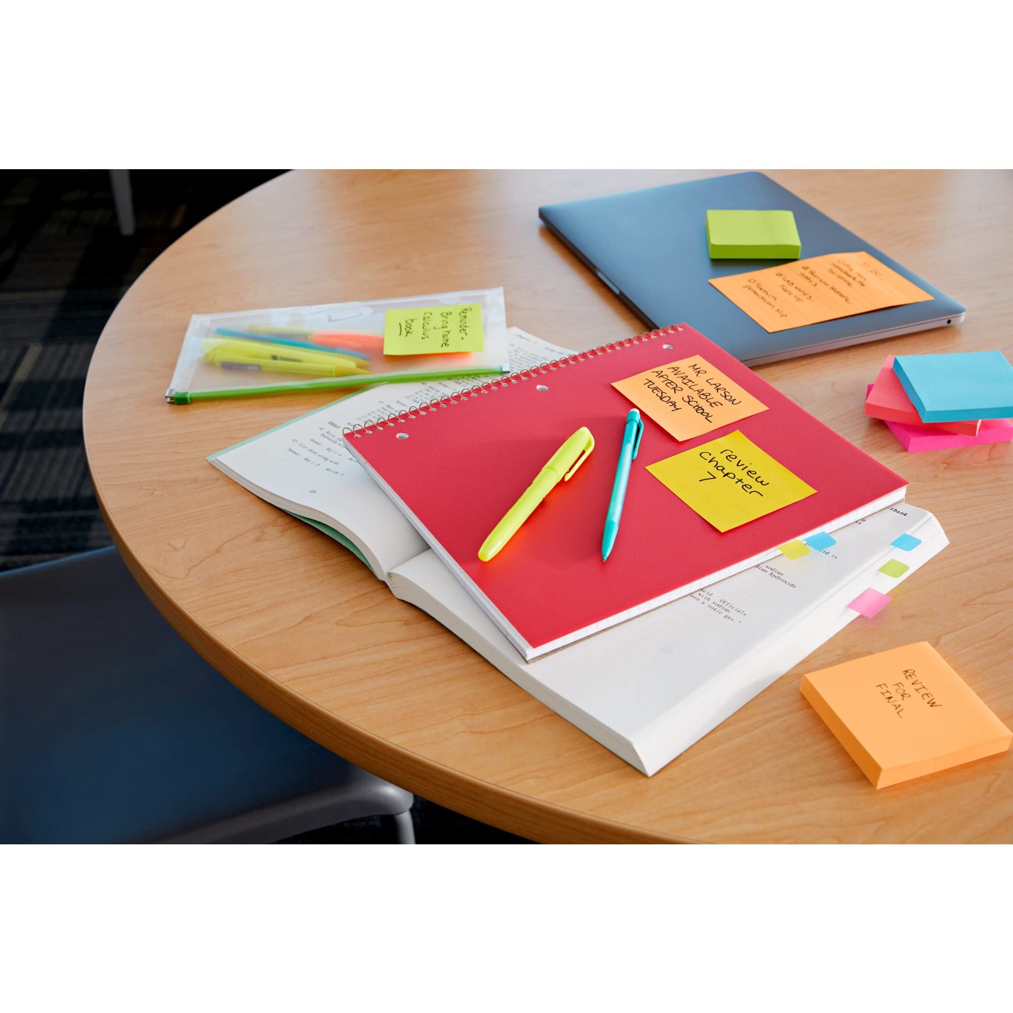 Post-it® Haftnotizen, 7,6 x 7,6 cm, verschiedene Farben, 90 Blatt pro Block, 12 Blöcke