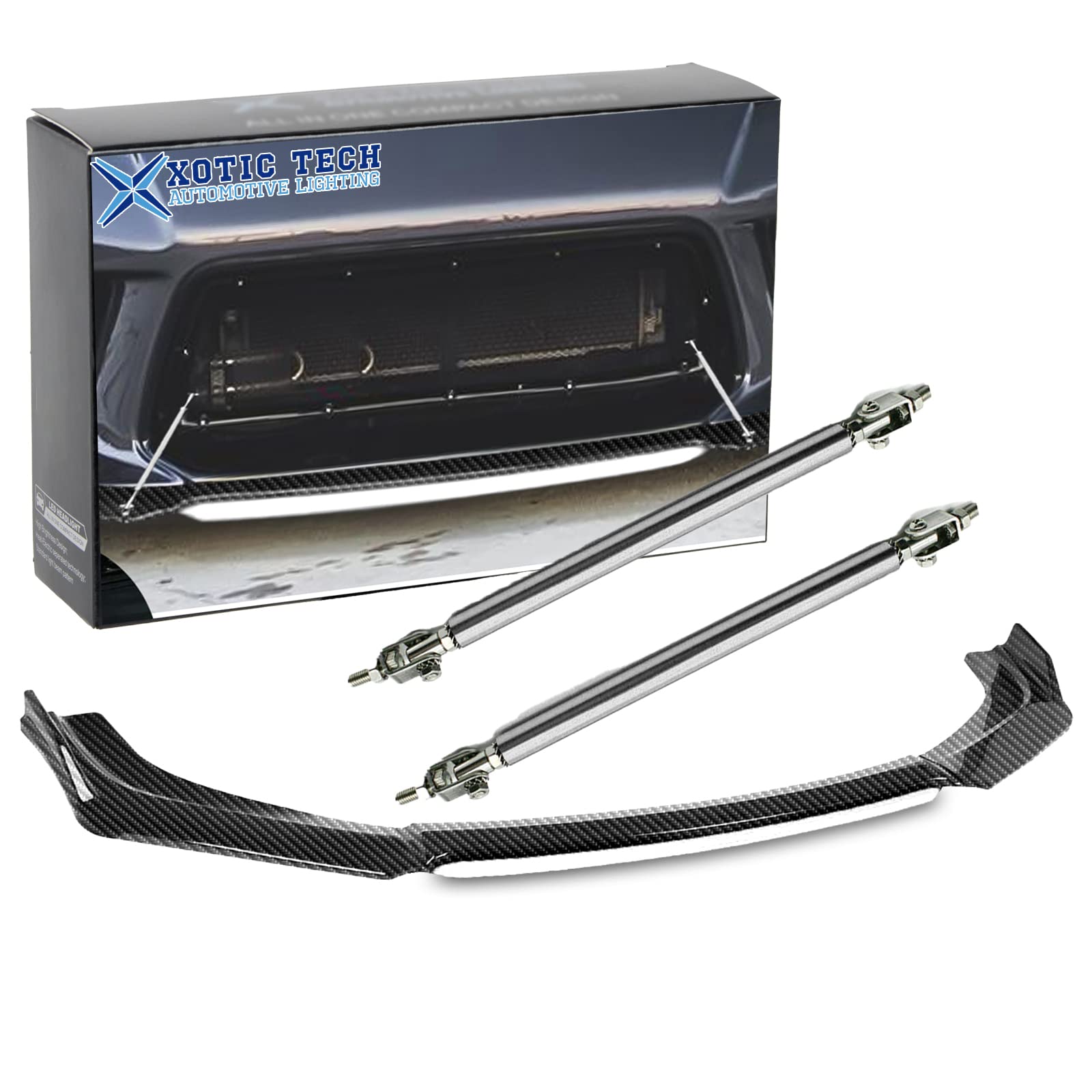 Adjustable Aluminum Front Bumper Lip Splitter Rods – 8-Piece Set For Honda/Acura