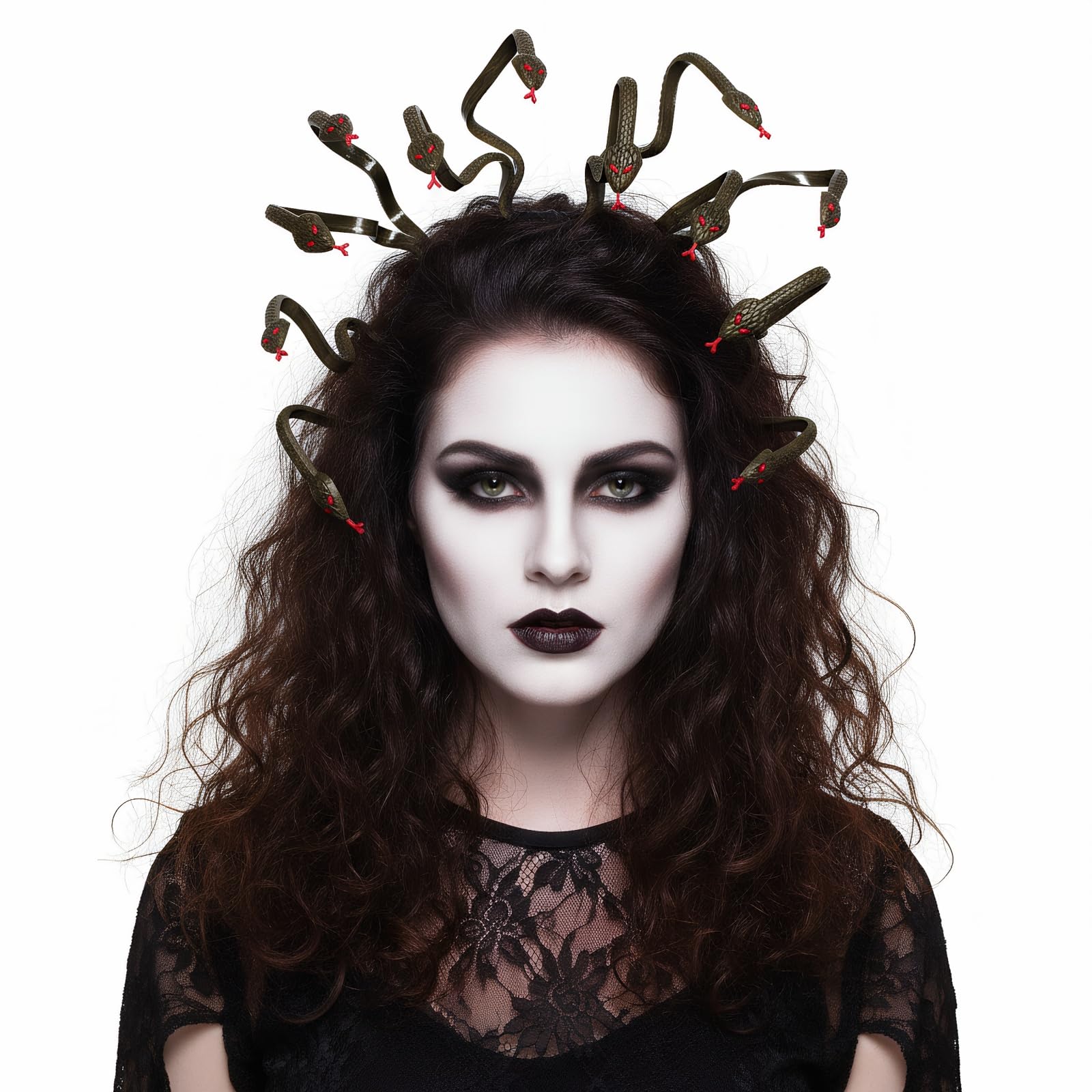 WINOMO Medusa Snake Headband Headpiece Halloween Snake Hairband Medusa Cosplay Costume Headdress Hair Accessory Masquerade Party Supplies