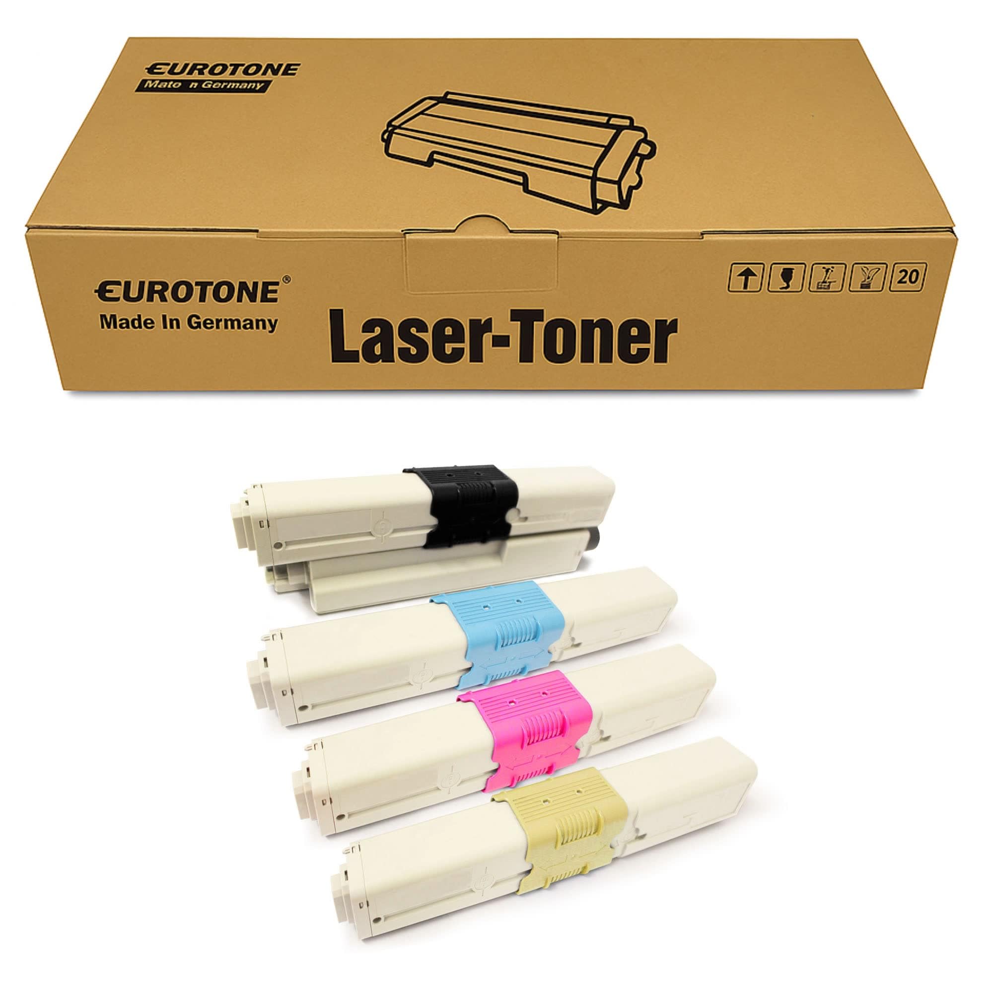 Eurotone 4 cartuchos de tóner compatibles con Oki ES 3451 5430 5461 DN MFP sustituye a 44469814 44469740-44469742