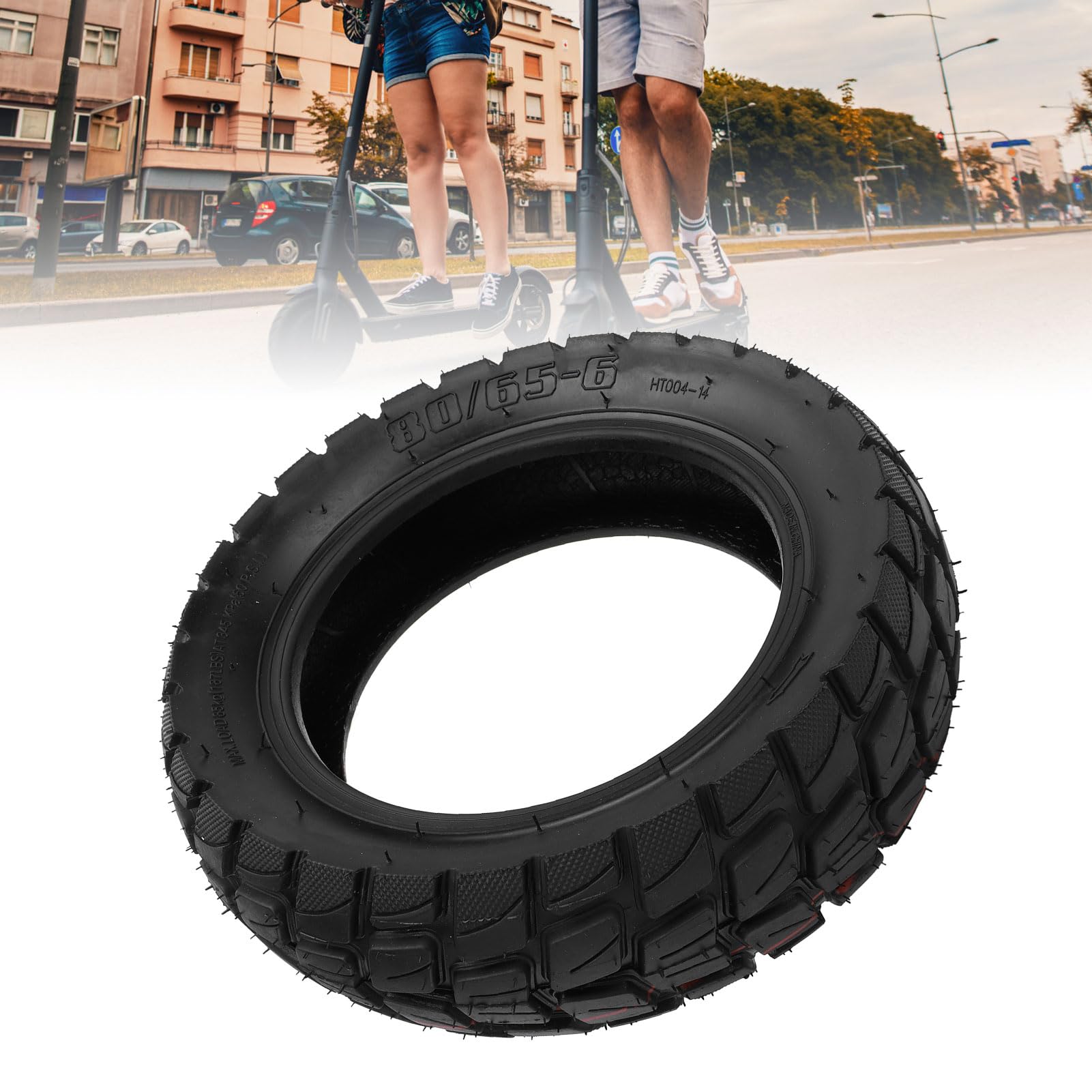 Pneumatici esterni 80/65-6 per scooter elettrici, gomma ispessita, antiscivolo, ammortizzanti, per scooter, fuoristrada vuoto per la sostituzione